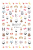 XF3163 3D Self Adhesive Rabbit Nail Sticker 
