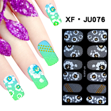 JU076 Full Cover Lace Nail Polish Sticker 