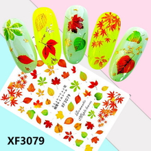 XF3079 3D Self Adhesive Leaf Nail Sticker 