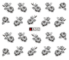A241-246 Black Flower Water Nail Sticker