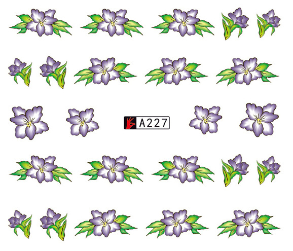 A223-228 Flower Water Nail Sticker