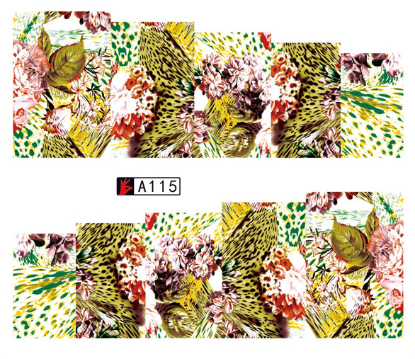 A115-120 Leopard Print Water Nail Sticker