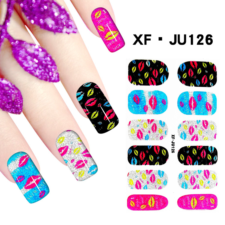 JU126 Full Cover Nail Polish Sticker 