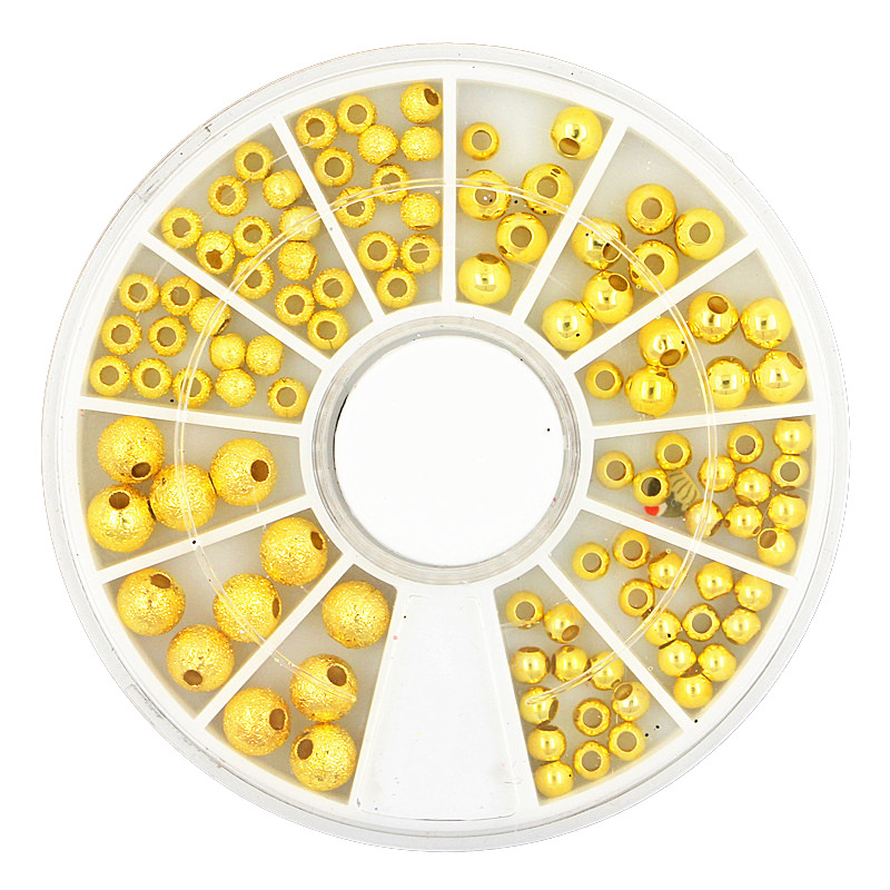 3D Gold Nail Decoration 
