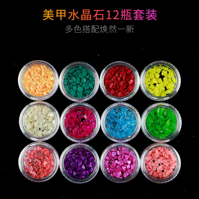 Japanese Irregular Crystal Stones Nail Decoration Set