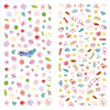 LY107-108 Thin 3D Flower And Heart Nail Sticker