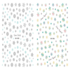XH005-006 3D Colorful Snowflake Christmas Nail Art Sticker