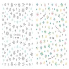 XH005-006 3D Colorful Snowflake Christmas Nail Art Sticker