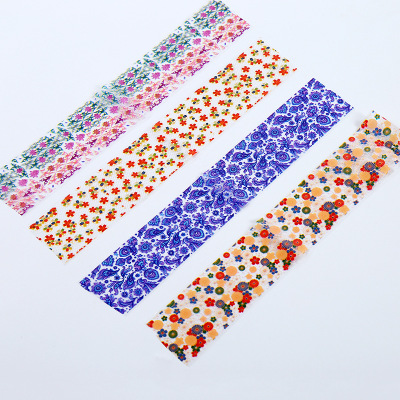 Nail Beautiful Flower Transfer Foil Sticker Set