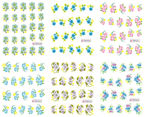 Flower Water Nail Sticker