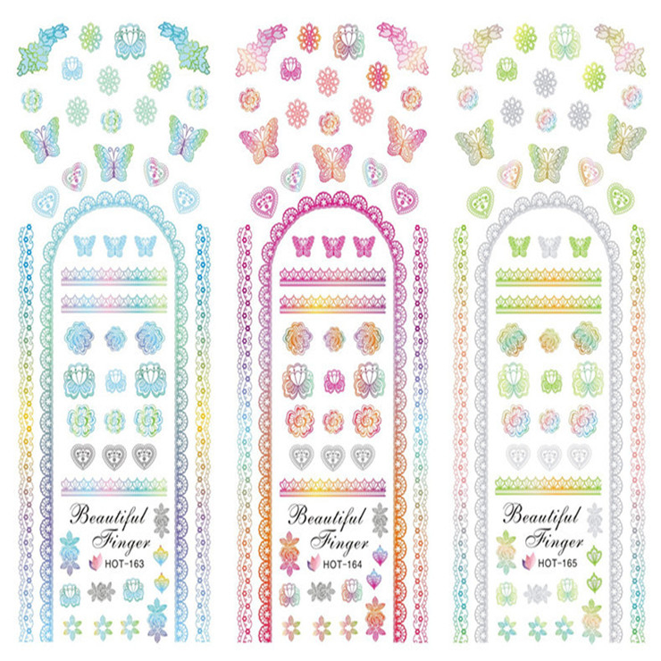 HOT163-165 Colorful Water Nail Sticker