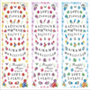 HOT175-177 Letters And Flower Water Nail Sticker