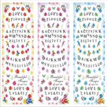 HOT175-177 Letters And Flower Water Nail Sticker
