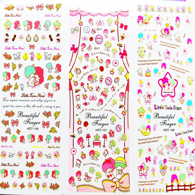HOT106-108 Cute Water Nail Sticker