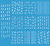 D122-132 White Water Nail Sticker