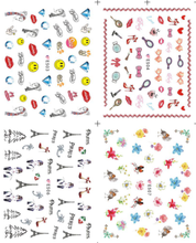 E500-511 3D Kisses Tower Cosmetic Simulation Nail Art Sticker