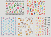 E534-544 3D Summer Totem Simulation Nail Art Sticker