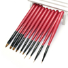 10pcs Red Wood Brush Set