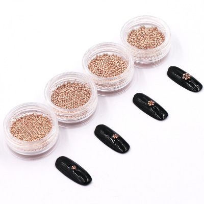 Rose Gold Caviar Beads Nail Art Decorations