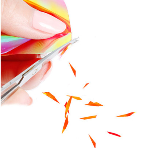 Holographic Glass Nail Art Foils Finger Mirror Stickers 
