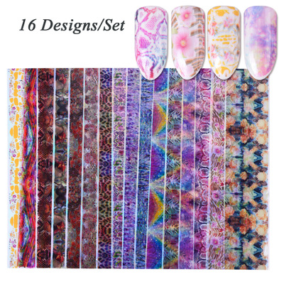 Holographic Animal Starry Nails Transfer Foils Sticker