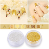 Gold Silver Nail Beads in Jar