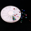 12 Grid Round Box Plastic Storage For DIY Tool Nail Art Decoration Jewelry Accessory