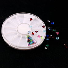 12 Grid Round Box Plastic Storage For DIY Tool Nail Art Decoration Jewelry Accessory