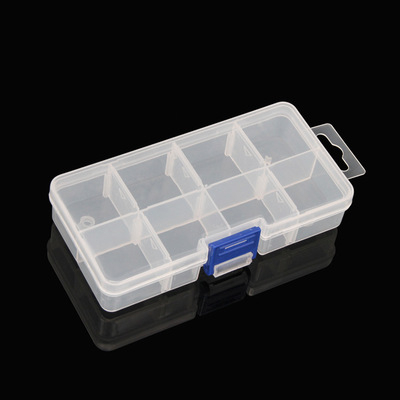 8 Slots Plastic Storage Box Case Jewelry Beads Box