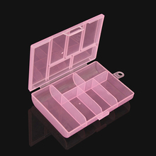 6 Grid Nail Jewelry Tool Storage Box Tips Beads Case