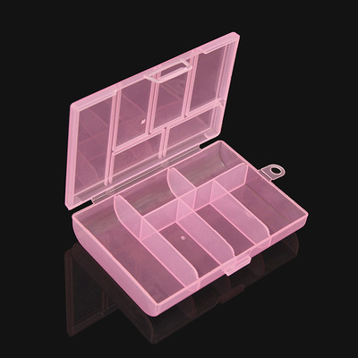 6 Grid Nail Jewelry Tool Storage Box Tips Beads Case