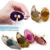 Fashion Agate Stone Gold Plated Nail Color Ring Palette