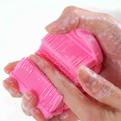 Cartoon Design Soft Flexible Plastic Nail Cleaning dust Brush