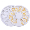 Different Shapes Super Flash Metal Rims Nail Decoration Metal Ring Circle Heart Rings
