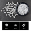 Slim Sequins Christmas Snowflake White Nail Art Decoration