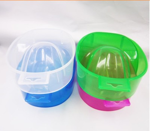 Half Clear Nail Art Manicure Care Soak Bowl