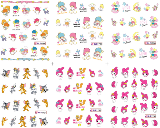 Cartoon Water Nail Sticker Nail Decal