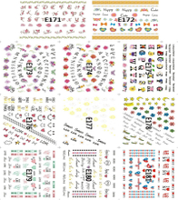 E171-181 3D Words Simulation Nail Art Sticker