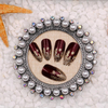 Mini Metal Round Oval Photo Frame Nail Art Display