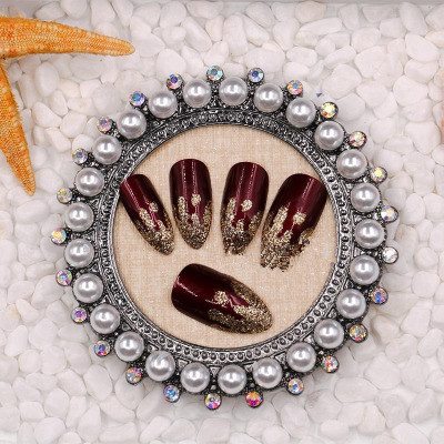 Mini Metal Round Oval Photo Frame Nail Art Display