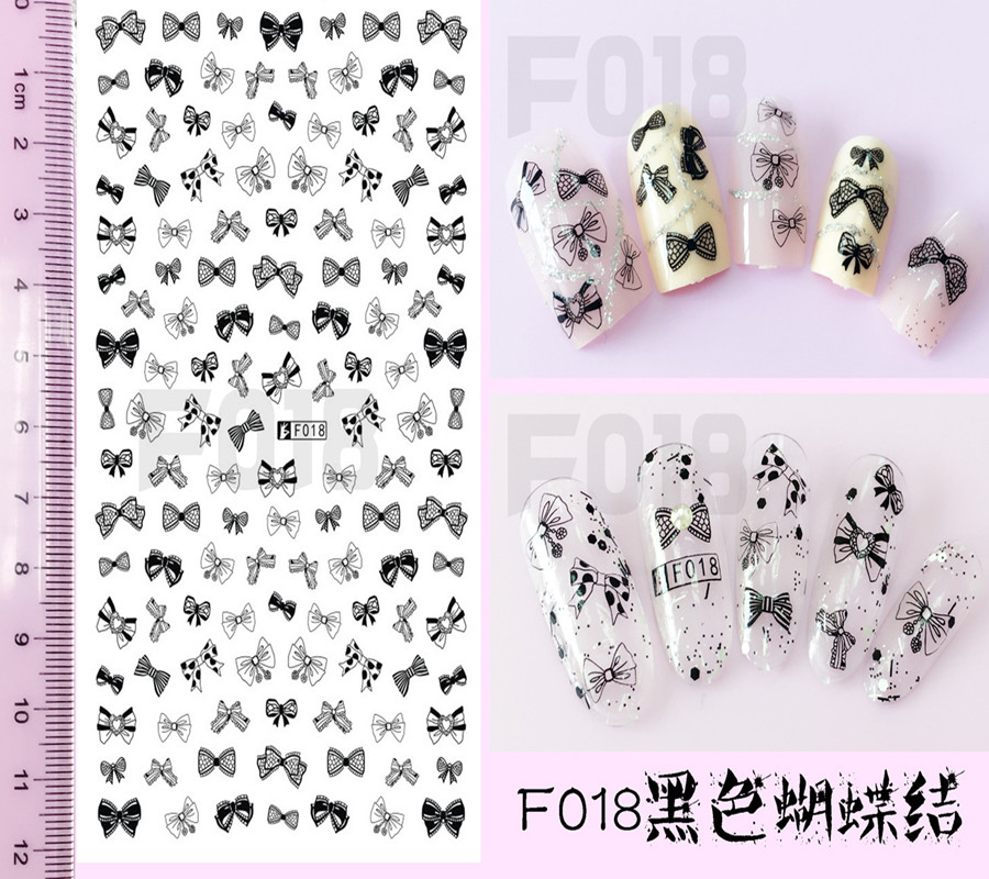 F018 DIY Design 3D Self Adhesive Bow-knot Nail Art Sticker
