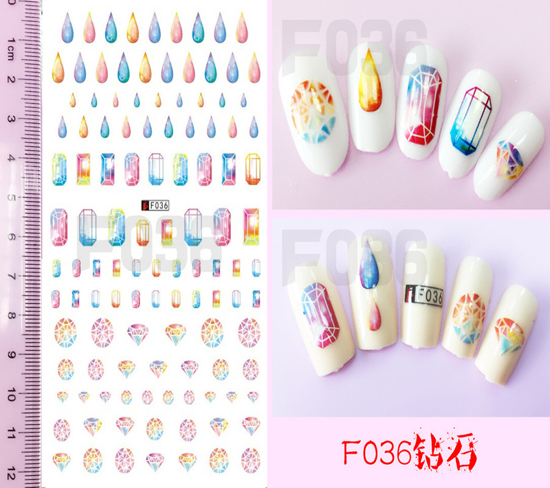 F036 DIY Design 3D Self Adhesive Diamond Nail Art Sticker