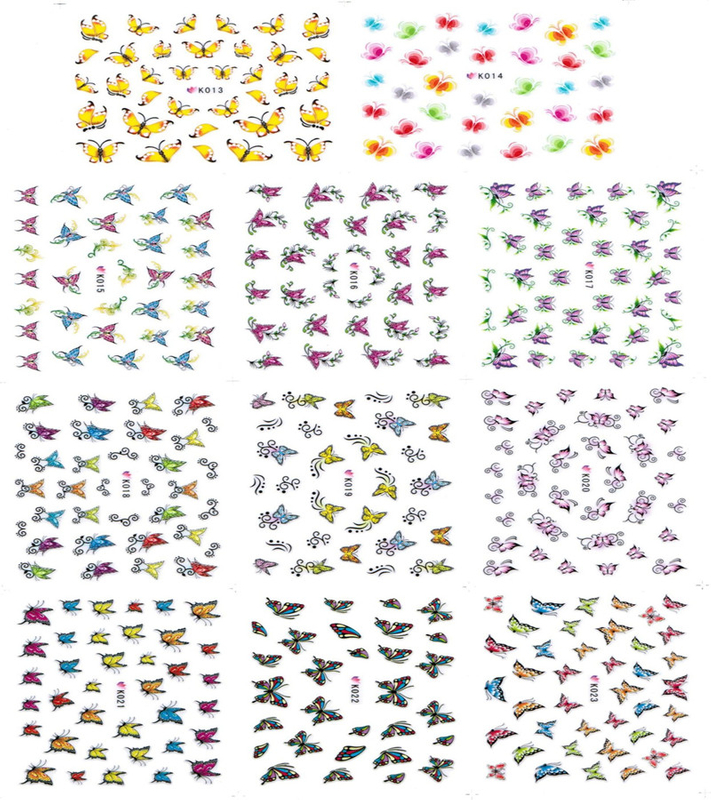 K013-023 3D Butterfly Simulation Nail Art Sticker