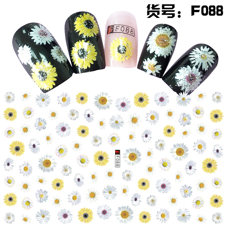 F088 DIY Design 3D Self Adhesive Chrysanthemum Nail Art Sticker