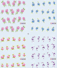 Flower Design Water Nail Sticker