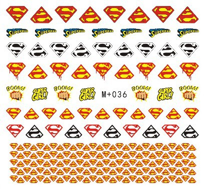 M+ Series Cartoon And Iron Man Water Nail Sticker 