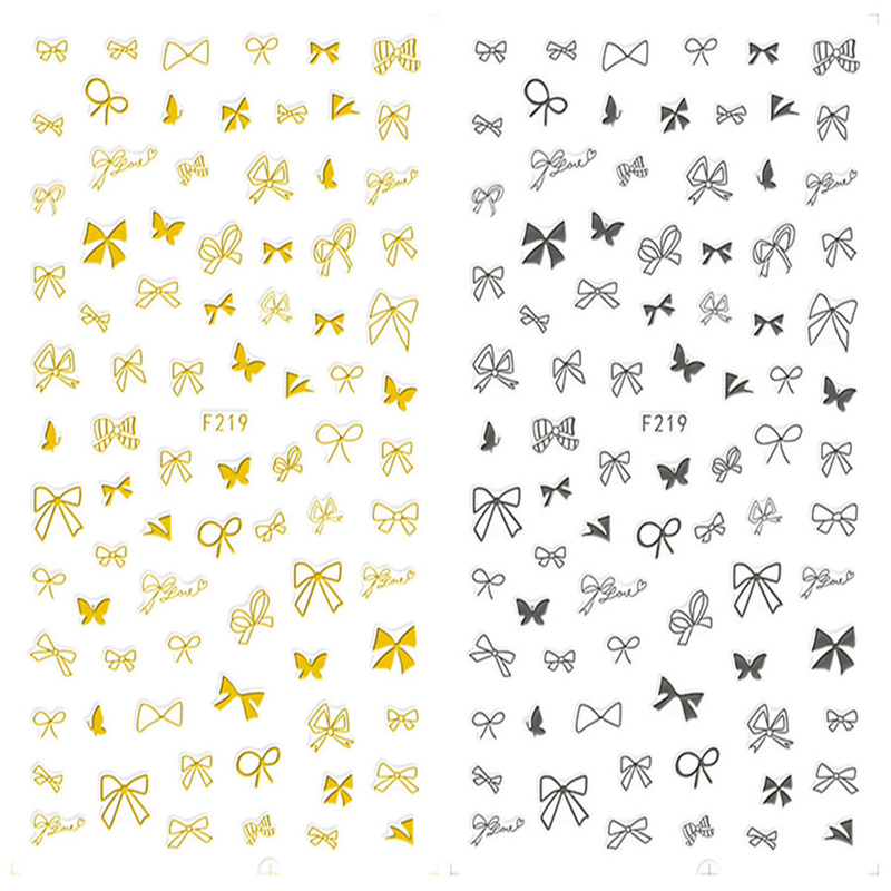 F219 DIY Design 3D Self Adhesive Bow-knot Nail Art Sticker