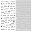 F209 DIY Design 3D Self Adhesive Words Nail Art Sticker