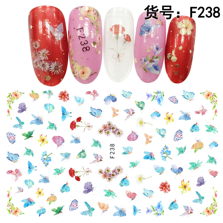 F238 DIY Design 3D Self Adhesive Butterfly Nail Art Sticker