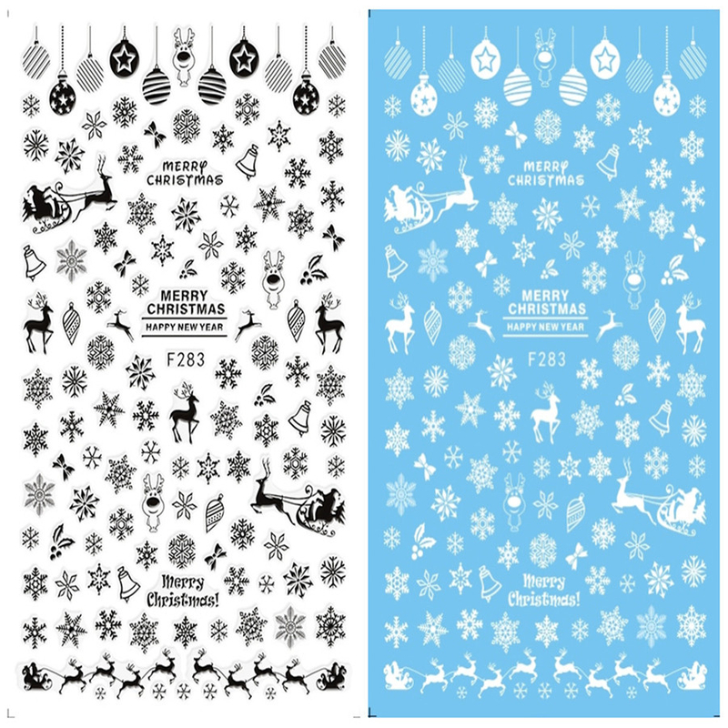 F283 DIY Design 3D Self Adhesive Christmas Nail Art Sticker